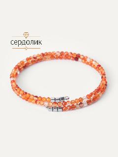 Жесткий браслет BRANDLOVE, сердолик, 19 см, 16-19