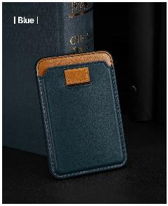 Магнитный кожаный чехол Dux Ducis для карточек, с MagSafe для iPhone 12 / 13 / 14, Magnetic PU Leather Wallet, синий