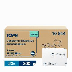 Салфетки Tork Xpressnap, Universal диспенсерные, система N4, 200 листов 23Х16 см, 2 сл, белые, 20 пачек (арт: 10844), 16.8 х 23