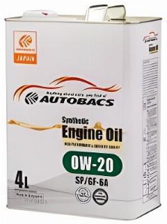 Масло 0 20 Synthetic синтетическое SP GF-6 4 л AUTOBACS A00032424