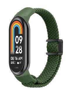 Ремешок для Xiaomi Mi Band 8, Mi Band 9, Mi Band 10, нейлон, на магнитной застежке, хаки
