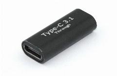 Удлинитель USB Type-C мама-мама, черный