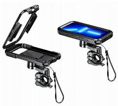 Держатель для телефона Extreme Style, на руль, ABS-пластик, черный, IP67, черный/прозрачный