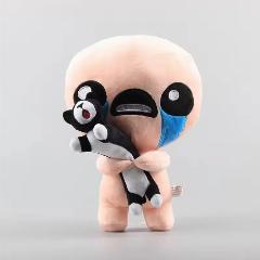 Мягкая игрушка Prettysoul Исаак с черной кошкой 30 см, Белый
