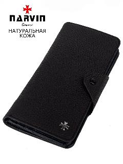 Кошелек NARVIN, polo black/d.blue
