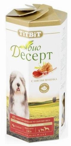 Лакомство для собак Titbit мини, Печенье с мясом ягненка, 250 г, мелкая