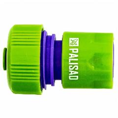 Соединитель PALISAD 66165, для шланга, пластик, 3/4", аквастоп, быстросъем, 1 шт