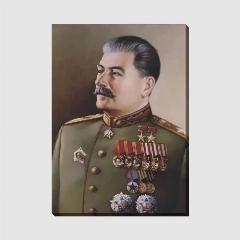 Картина на холсте Иосиф Сталин официальный портрет, 50*70 см, серый