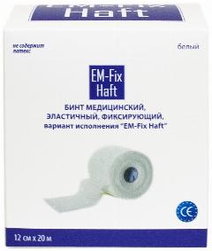 EM-Fix Haft / ЭМ-Фикс Хафт - самофиксирующийся бинт, 12 см x 20 м, белый