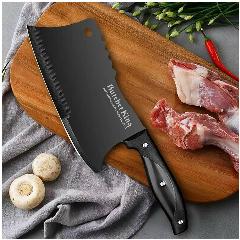 Нож-топорик "Butcher King", для разделки, антиналипающий, нержавеющая сталь, чёрный, 19 см, butcher king #1