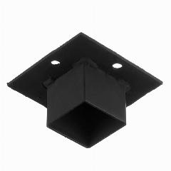 Оголовок для сваи-стойки винтовой d51 мм, квадратный, 50х50 мм, чёрный, черный