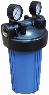 Колба фильтра Kristal Filter Big Blue 10" NT 1", с манометрами, синий, 20 — фото 3