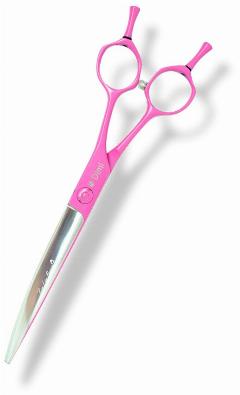 Dimi Pink Cobalt CM-70CQPK Профессиональные ножницы для стрижки собак, ножницы для груминга собак изогнутые облегченные, серебристый