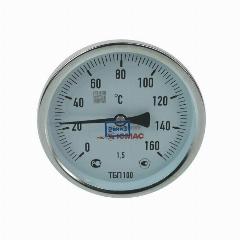 Термометр биметаллический осевой Дк100 160С L=100мм G1/2" ТБП-Т НПО юмас