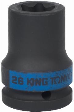 KING TONY Головка торцевая ударная TORX Е-стандарт 3/4", E26, L = 56 мм
