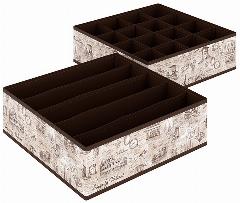 Органайзер для белья Valiant Travelling, 32 x 32 x 10 см, набор 2 шт